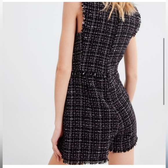 NWOT Zara Tweed Pinafore Jumpsuit Romper Blogger/ Influencer Must Have! Size L - Picture 6 of 14